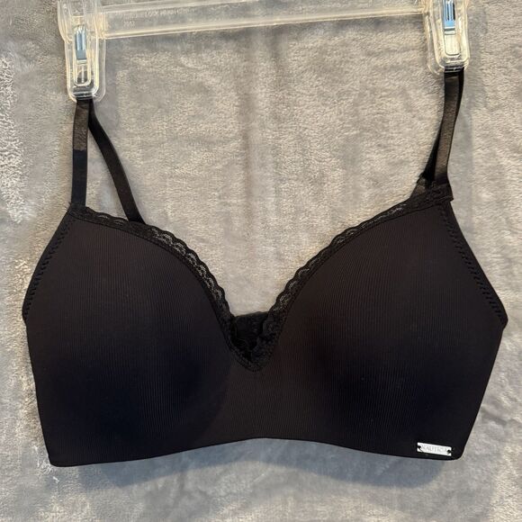 NAUTICA Intimates Black Womens T Shirt Bras 36C NT2332 Black Comfort Everyday - Picture 1 of 6